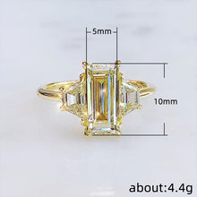 Load image into Gallery viewer, European And American Creative Square Zircon Lady Wedding Ring