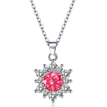 Load image into Gallery viewer, Elegant Full-diamond Snowflake Stud Earrings Pendant Necklace And Ring Jewelry Set