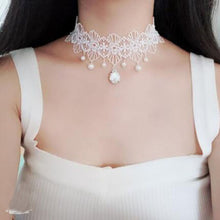 Load image into Gallery viewer, Personalized Multi-layer Crystal Lace Necklace Bone Chain